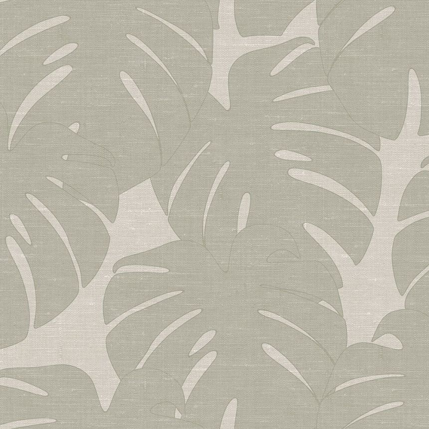 Non-woven wallpaper - monstera leaves - fabric texture 347761, Natural Fabrics, Origin