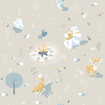 Non-woven children's wallpaper with animals L31307, My Kingdom, Ugépa