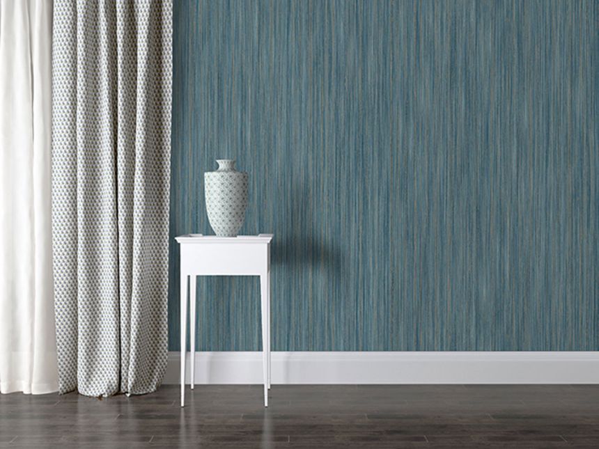 Non-woven blue wallpaper - M55401 - Structures, Ugépa