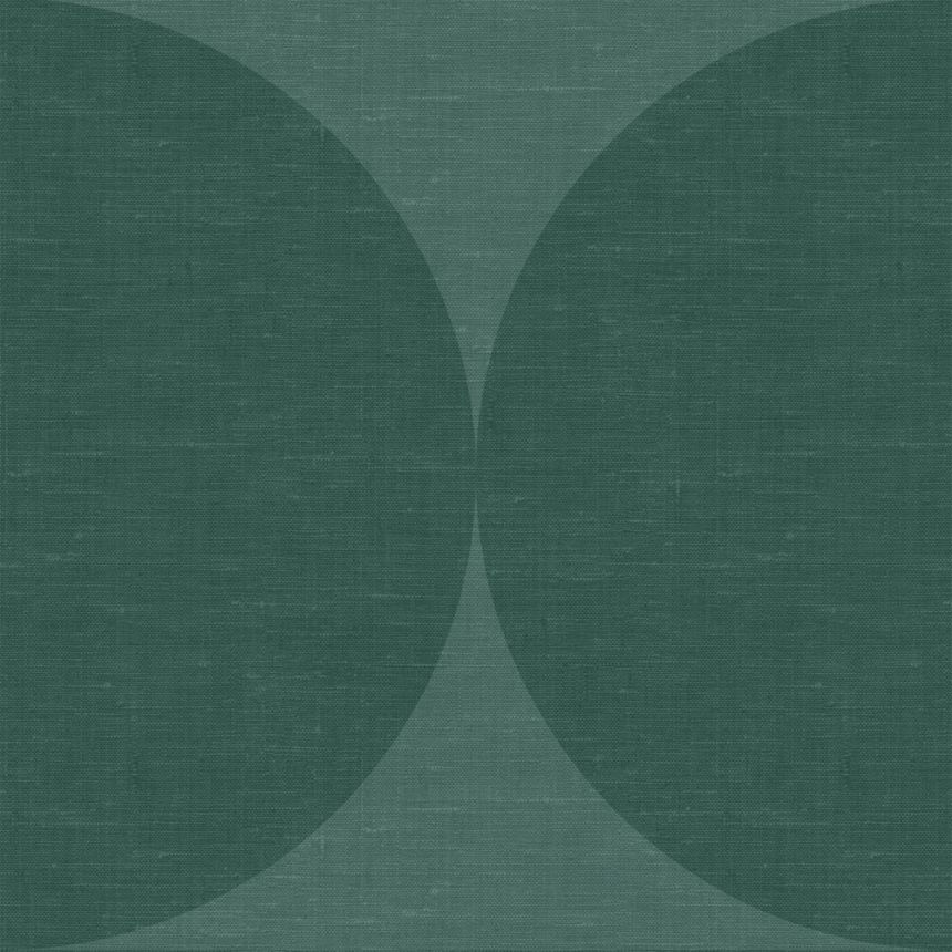 Non-woven green geometric pattern wallpaper - hemisphere 357225, Natural Fabrics, Origin