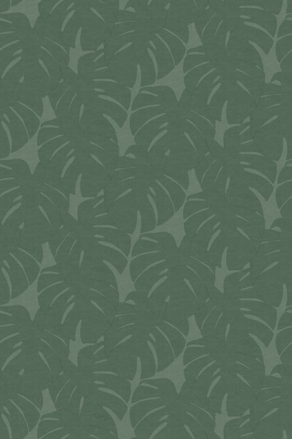 Non-woven green wall mural with monstera leaves 357228, 200 x 300cm, Natural Fabrics, Origin