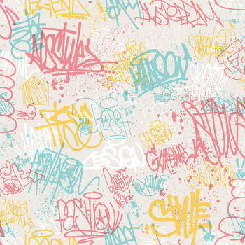 Non-woven wallpaper for teenagers - graffiti M51310, My Kingdom, Ugépa