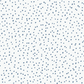 Non-woven children's white wallpaper with blue spots L99301, My Kingdom, Ugépa