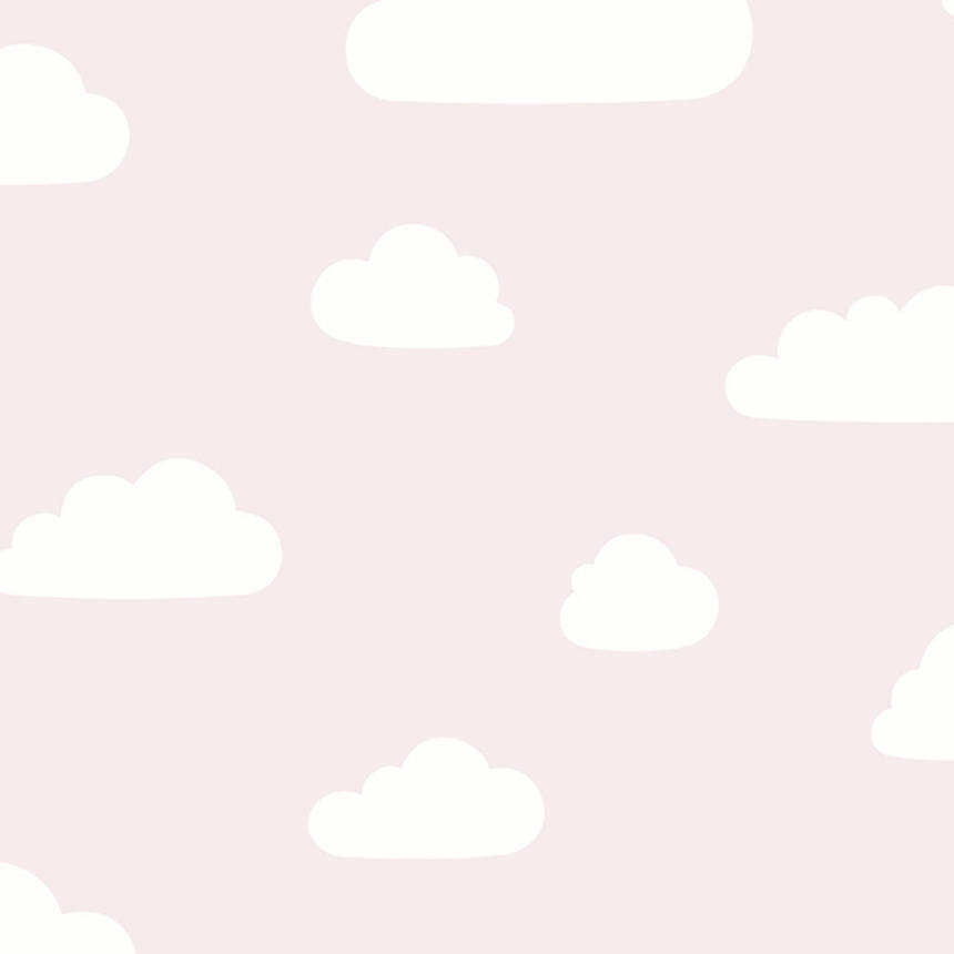 Non-woven children's pink wallpaper with clouds A61803, My Kingdom, Ugépa
