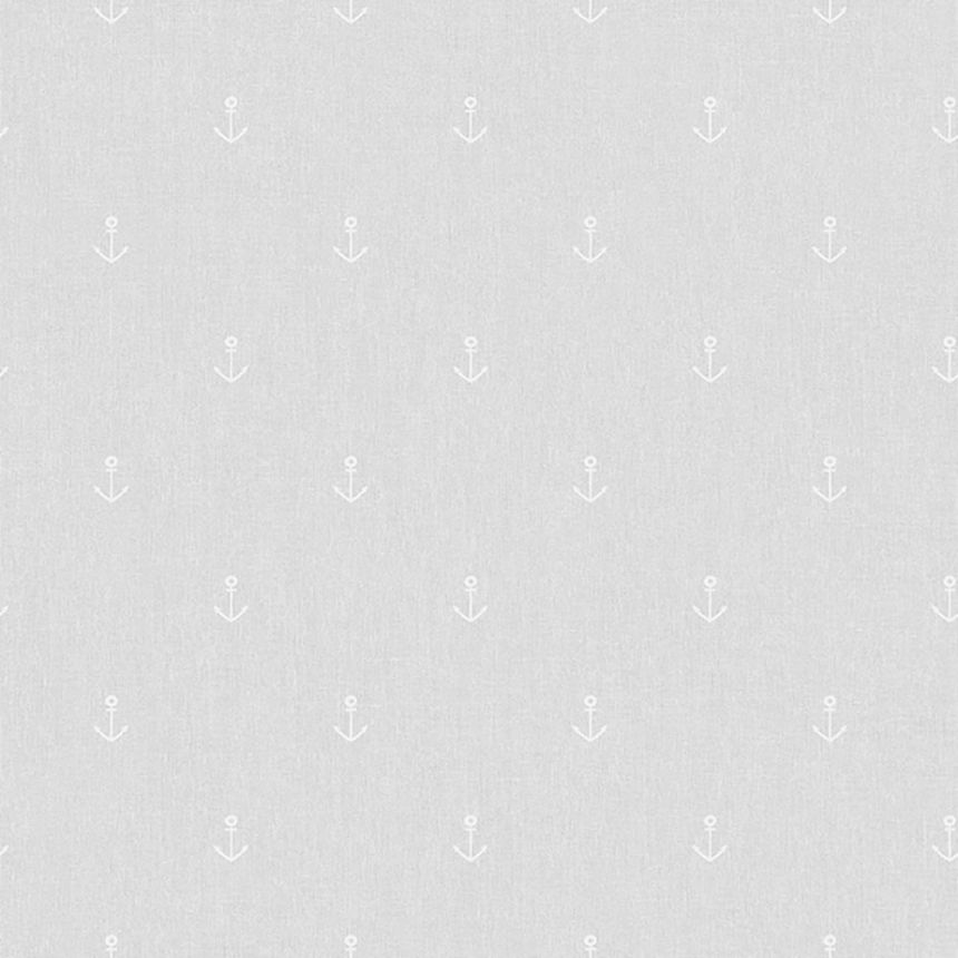 Non-woven gray wallpaper with anchors A82809, My Kingdom, Ugépa