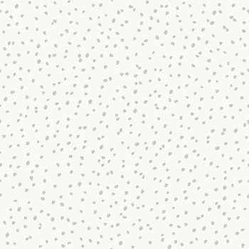 Non-woven children's white wallpaper with gray spots L99309, My Kingdom, Ugépa