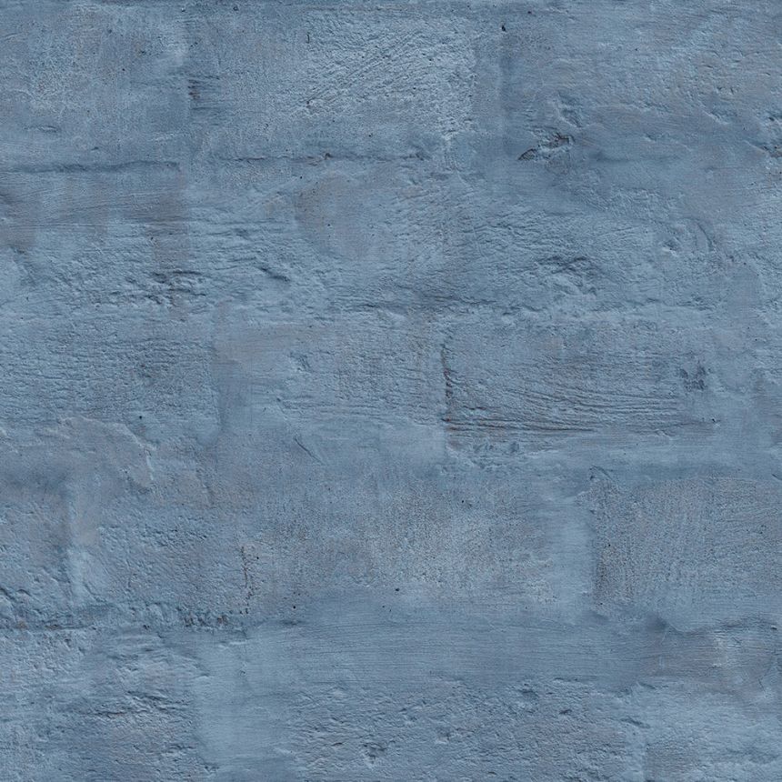 Non-woven blue washable brick wallpaper, brick wall - M53001, Loft, Ugépa
