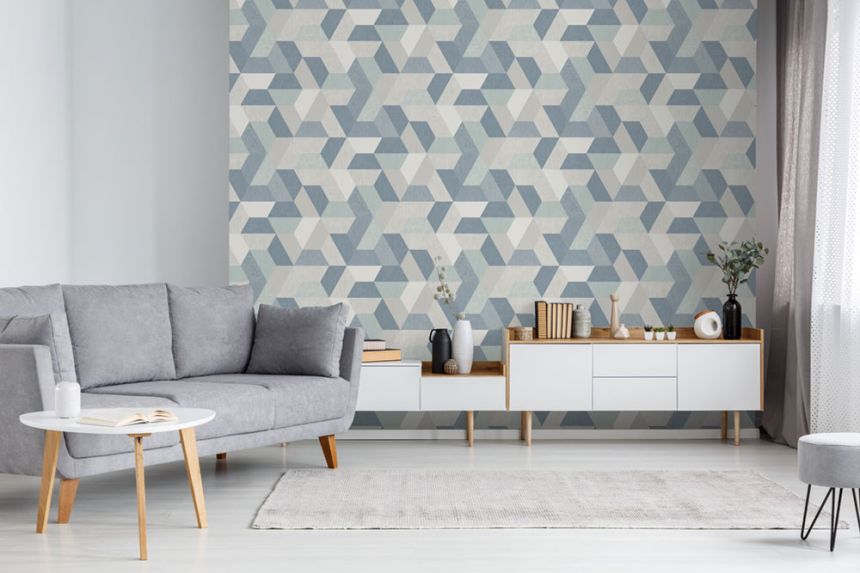 Non-woven washable geometric pattern wallpaper  - M50901, Loft, Ugépa