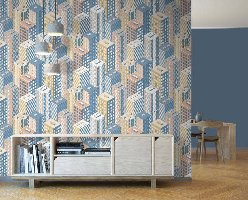 Non-woven wallpaper - city motif, skyscrapers - M50795D, Loft, Ugépa