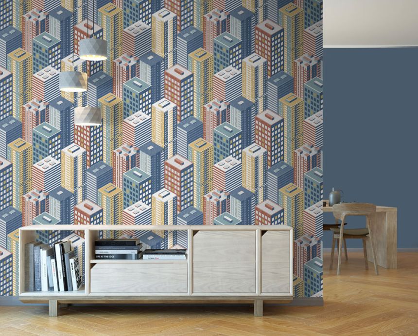 Non-woven wallpaper - city motif, skyscrapers - M50790D, Loft, Ugépa