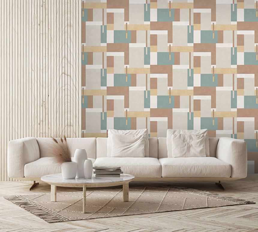 Non-woven geometric pattern wallpaper, Art deco style M27002, Arty, Ugépa