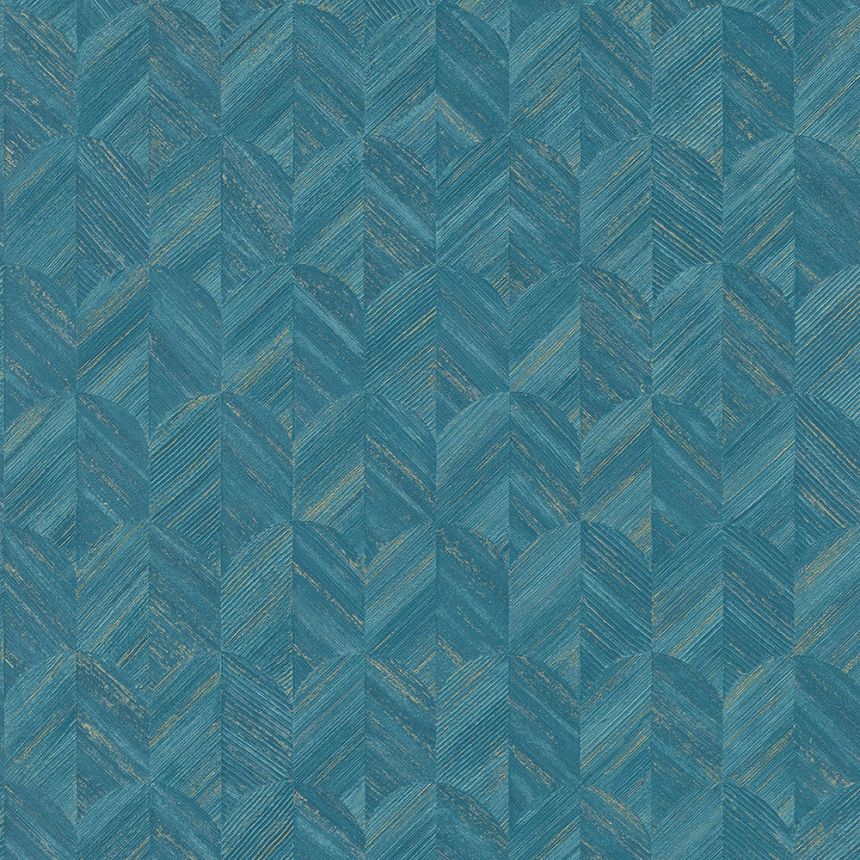 Geometric pattern wallpaper blue MU3206 Muse, Grandeco