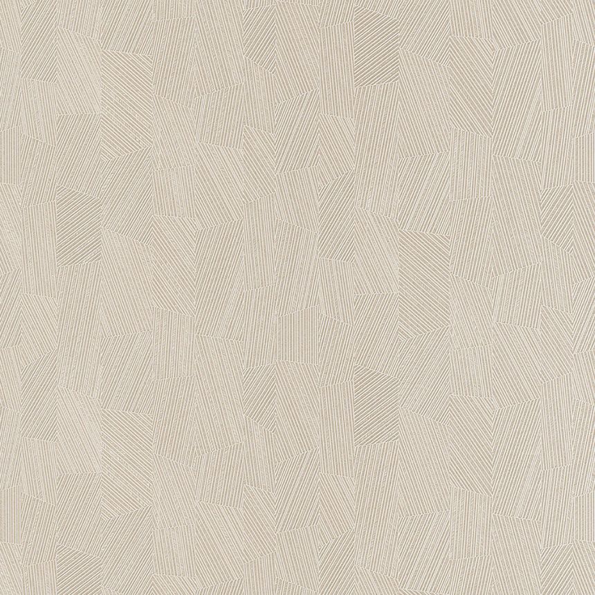 Geometric pattern wallpaper, beige with metallic reflections MU3013 Muse, Grandeco