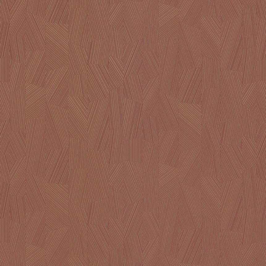 Geometric pattern wallpaper copper with metallic reflections MU3009 Muse, Grandeco