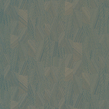 Geometric pattern wallpaper, blue with golden reflections MU3006 Muse, Grandeco