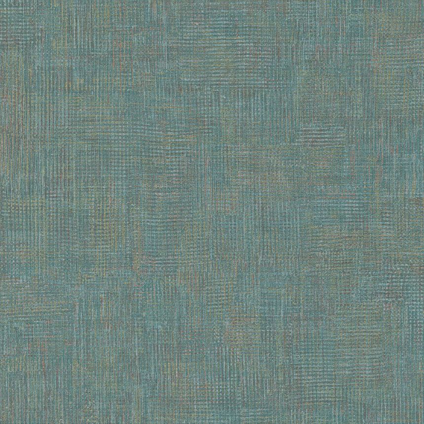 Non-woven turquoise wallpaper with golden reflections MU1106 Muse, Grandeco