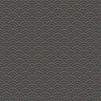 Black and gold non-woven wallpaper, arched pattern 6506-4, Batabasta, ICH Wallcoverings