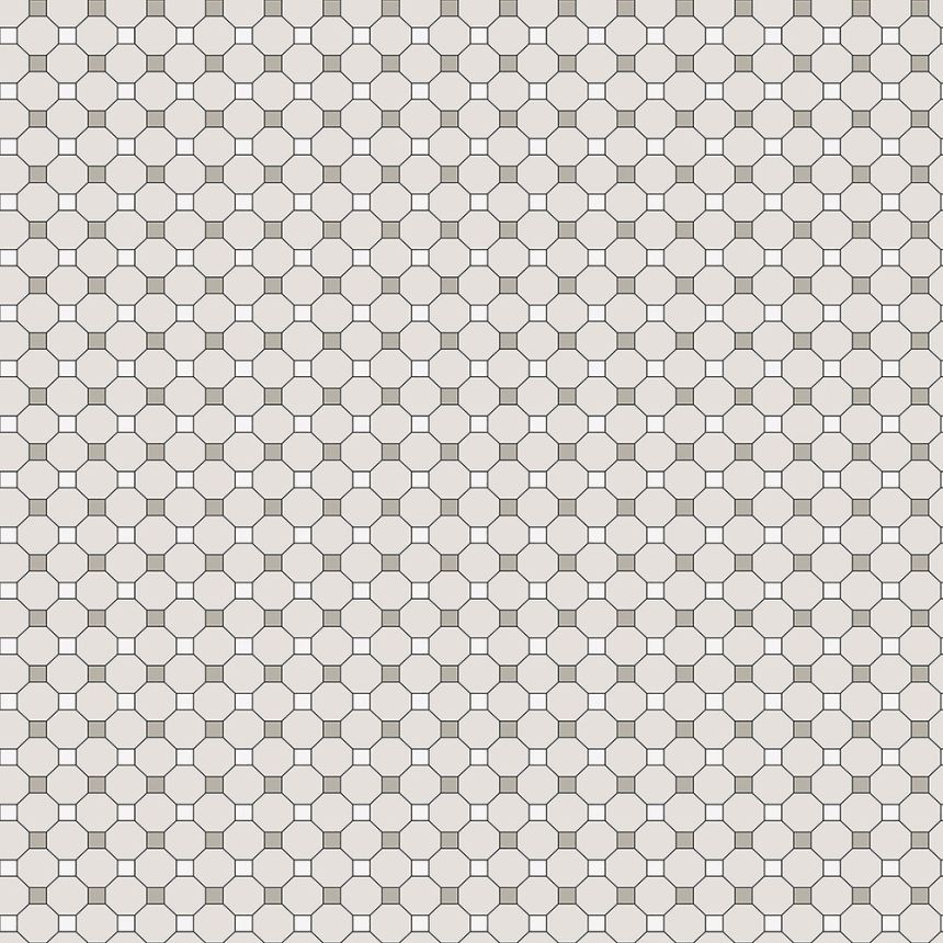 Gray non-woven wallpaper, mosaic 6504-2, Batabasta, ICH Wallcoverings