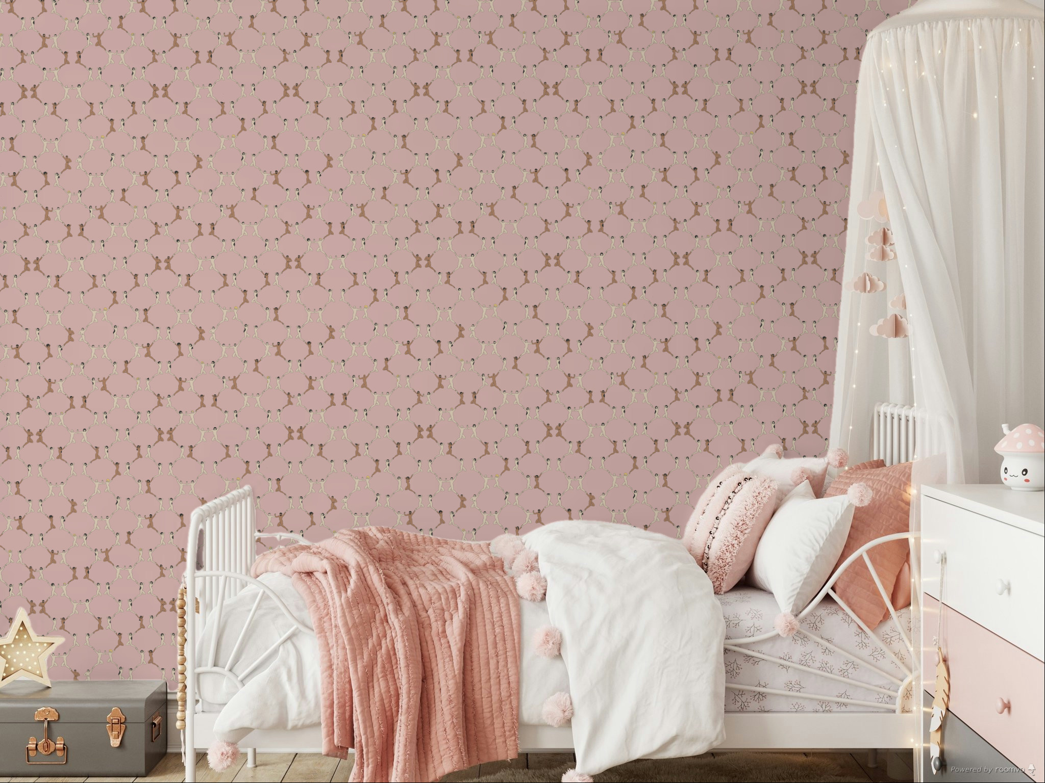 Unusual, pink non-woven wallpaper 6500-4, Batabasta, ICH Wallcoverings