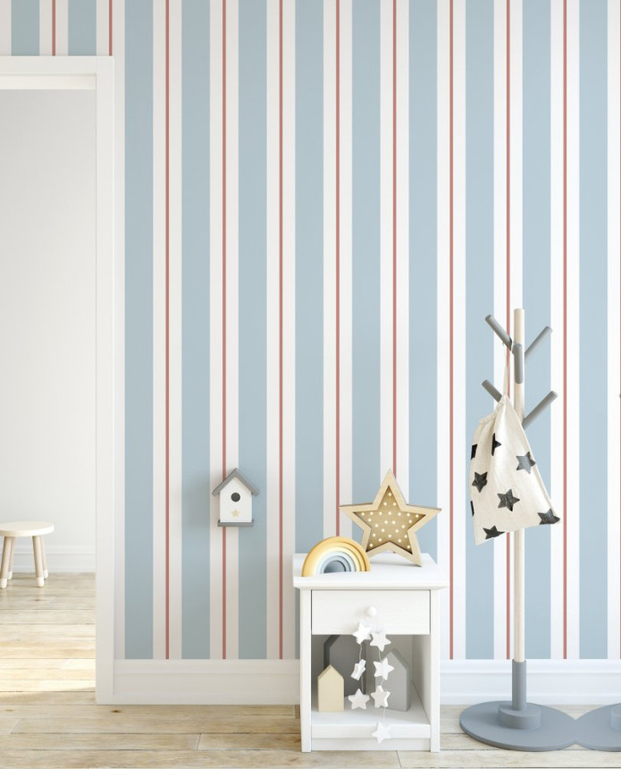 Non-woven stripes wallpaper 7008-5, Noa, ICH Wallcoverings