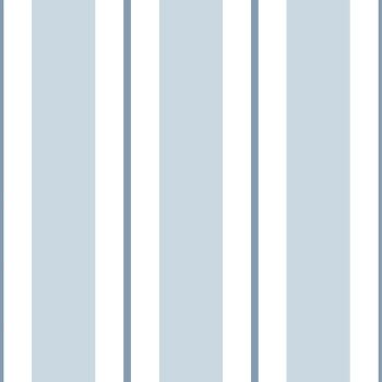 Blues-white non-woven stripes wallpaper 7008-4, Noa, ICH Wallcoverings