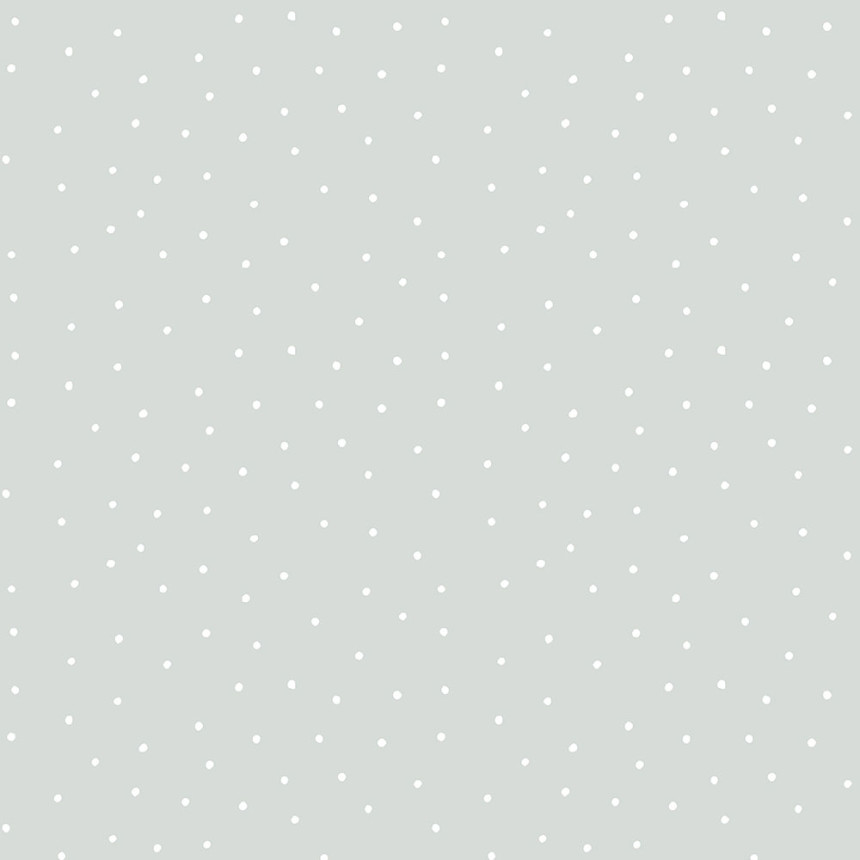 Gray Gray non-woven wallpaper with white dots 7007-1, Noa, ICH Wallcoverings