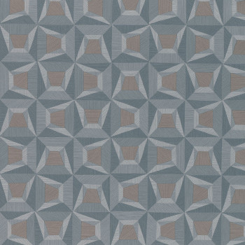 Blue non-woven geometric design wallpaper 31910, Textilia, Limonta