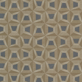 Brown non-woven geometric design wallpaper 31909, Textilia, Limonta
