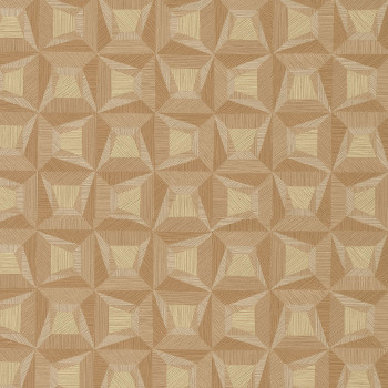 Orange non-woven geometric design wallpaper 31908, Textilia, Limonta