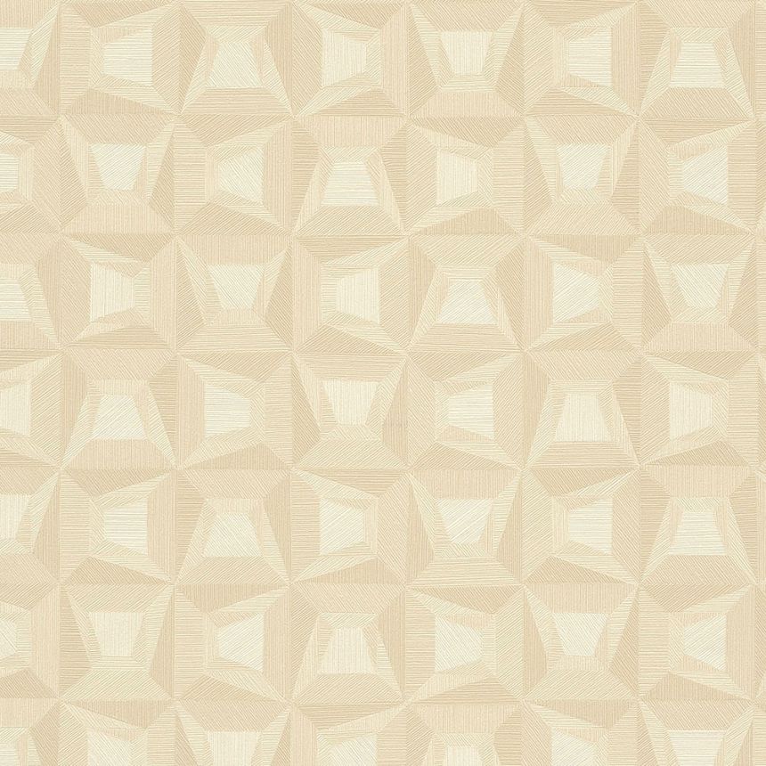 Beige non-woven geometric design wallpaper 31903, Textilia, Limonta