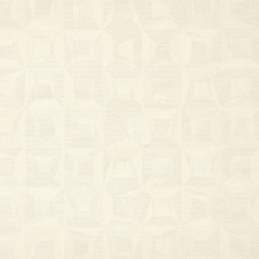 White non-woven geometric design wallpaper 31901, Textilia, Limonta