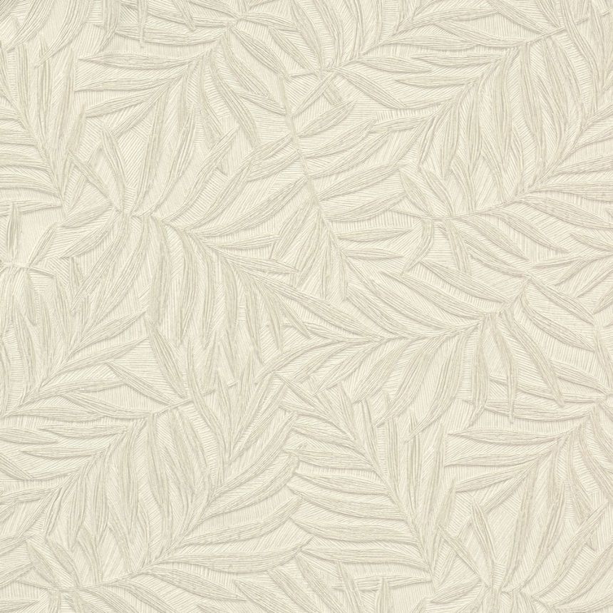 Cream color non-woven monochrome wallpaper 31801, Textilia, Limonta