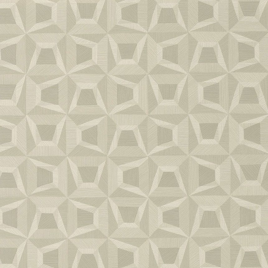 Beige non-woven geometric design wallpaper 31904, Textilia, Limonta