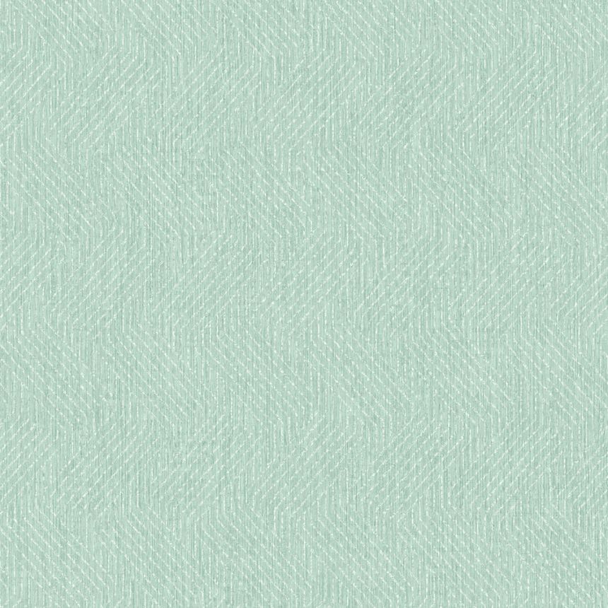 Menthol green non-woven wallpaper with graphic retro pattern M35904, Couleurs 2, Ugépa