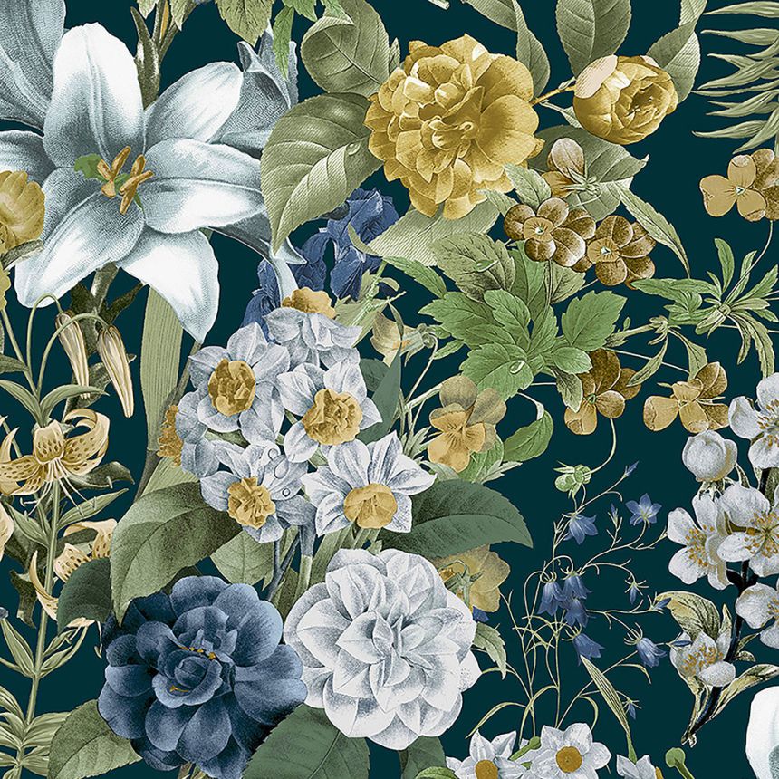 Floral non-woven wallpaper 111731, Genesis, Graham & Brown