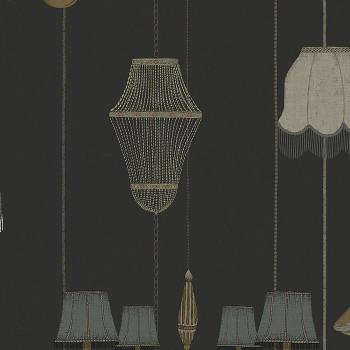 Wallpaper with a chandelier motif 111716, Pioneer, Graham & Brown