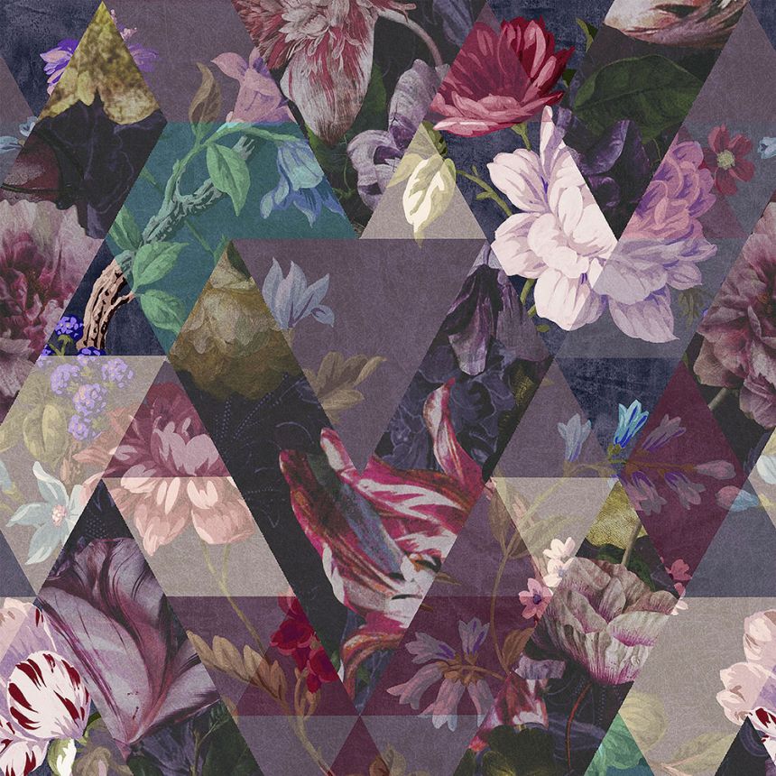 Floral non-woven wallpaper 112276, Pioneer, Graham Graham & Brown