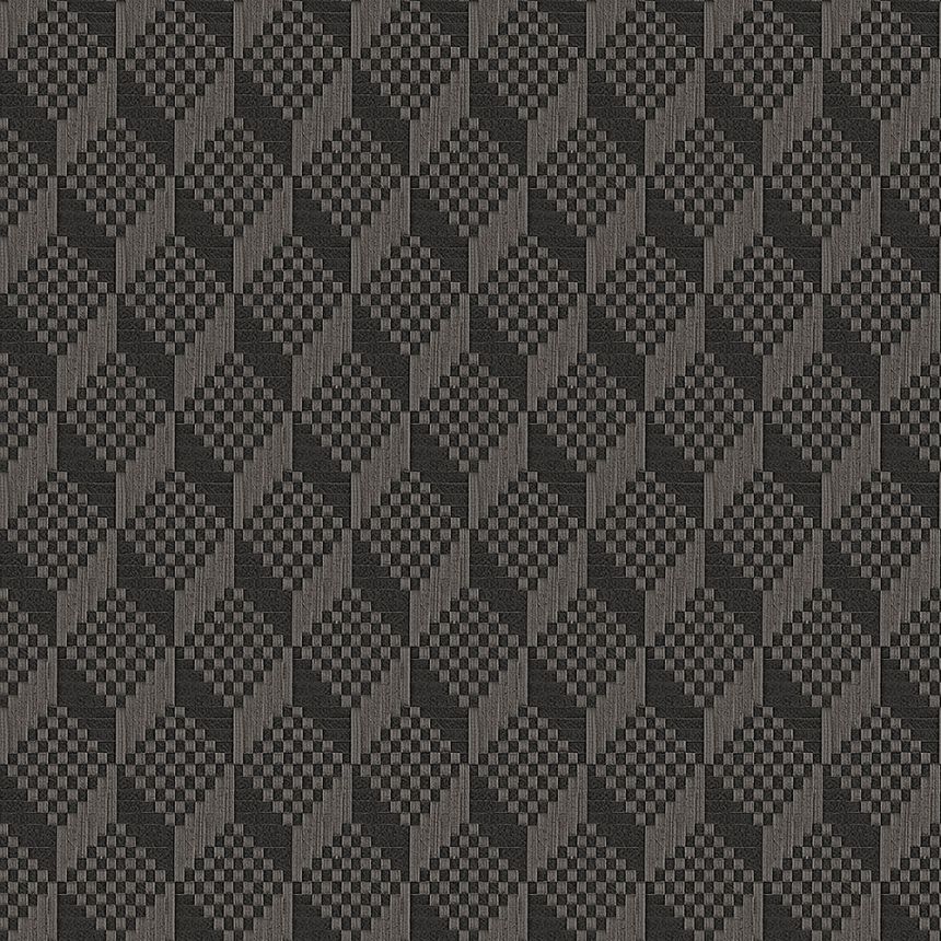 Luxury gray-black non-woven 3D wallpaper GR322309, Grace, Design ID