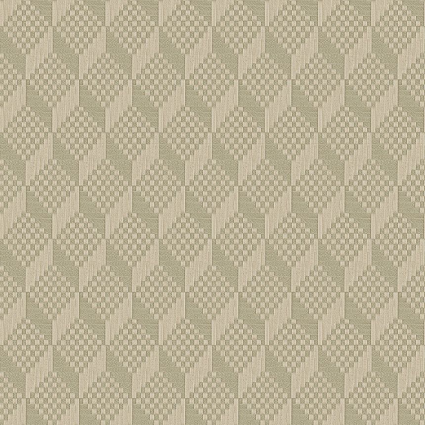 Luxury gray-green non-woven 3D wallpaper GR322304, Grace, Design ID