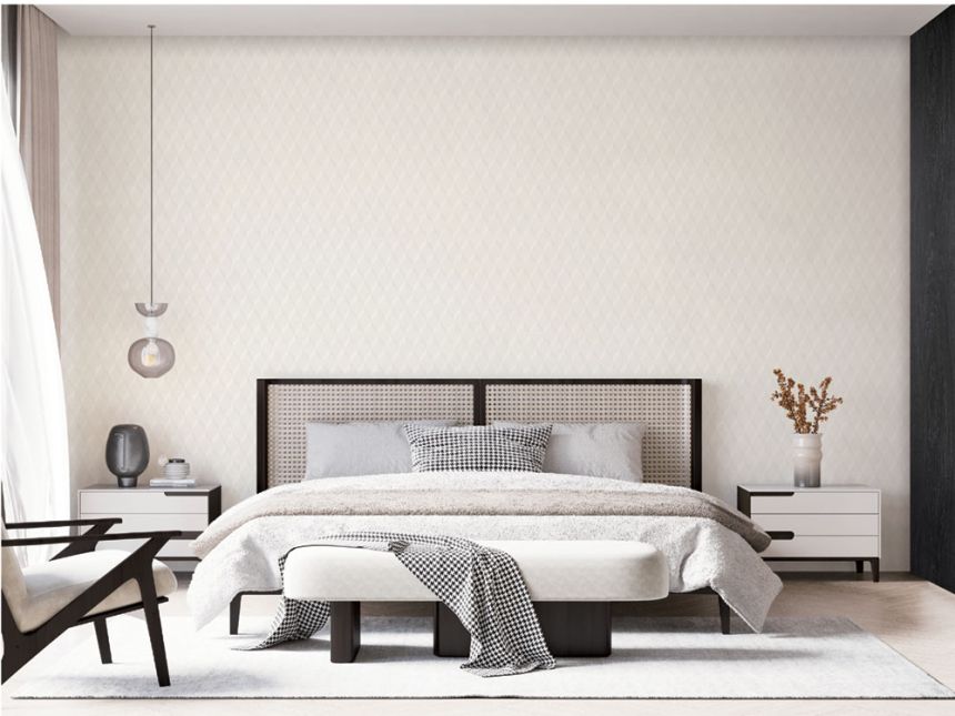 Luxury white-gray non-woven 3D wallpaper GR322301, Grace, Design ID