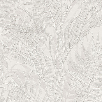 Luxury cream non-woven palm leaves wallpaper GR322101, Grace, Design ID