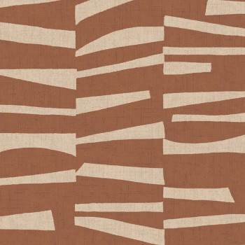 Brown-beige retro geometric pattern wallpaper 318026, Twist, Eijffinger