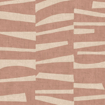 Pink-beige retro geometric pattern wallpaper 318025, Twist, Eijffinger