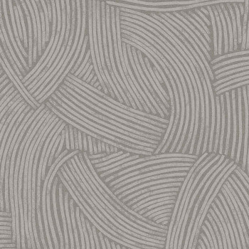 Gray wallpaper with graphic ethno pattern 318015, Twist, Eijffinger