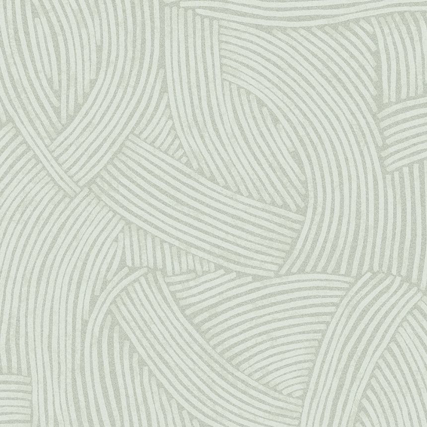 Gray-green wallpaper with graphic ethno pattern 318014, Twist, Eijffinger
