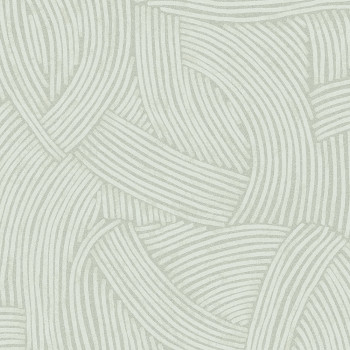 Gray-green wallpaper with graphic ethno pattern 318014, Twist, Eijffinger