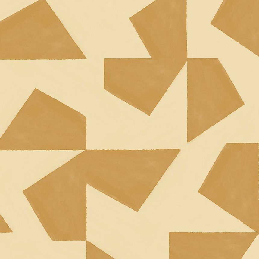 Ocher retro geometric pattern wallpaper 318040, Twist, Eijffinger