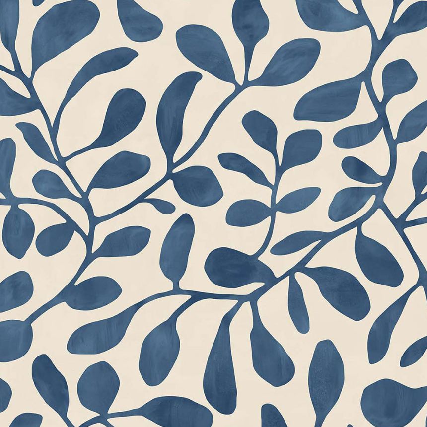 Blue wallpaper, plants, twigs, leaves 318035, Twist, Eijffinger
