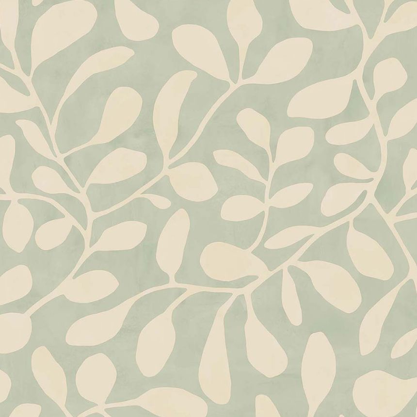 Green wallpaper, plants, twigs, leaves 318033, Twist, Eijffinger