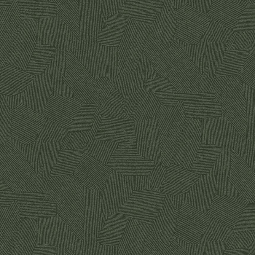 Green wallpaper with graphic ethno pattern 318005, Twist, Eijffinger